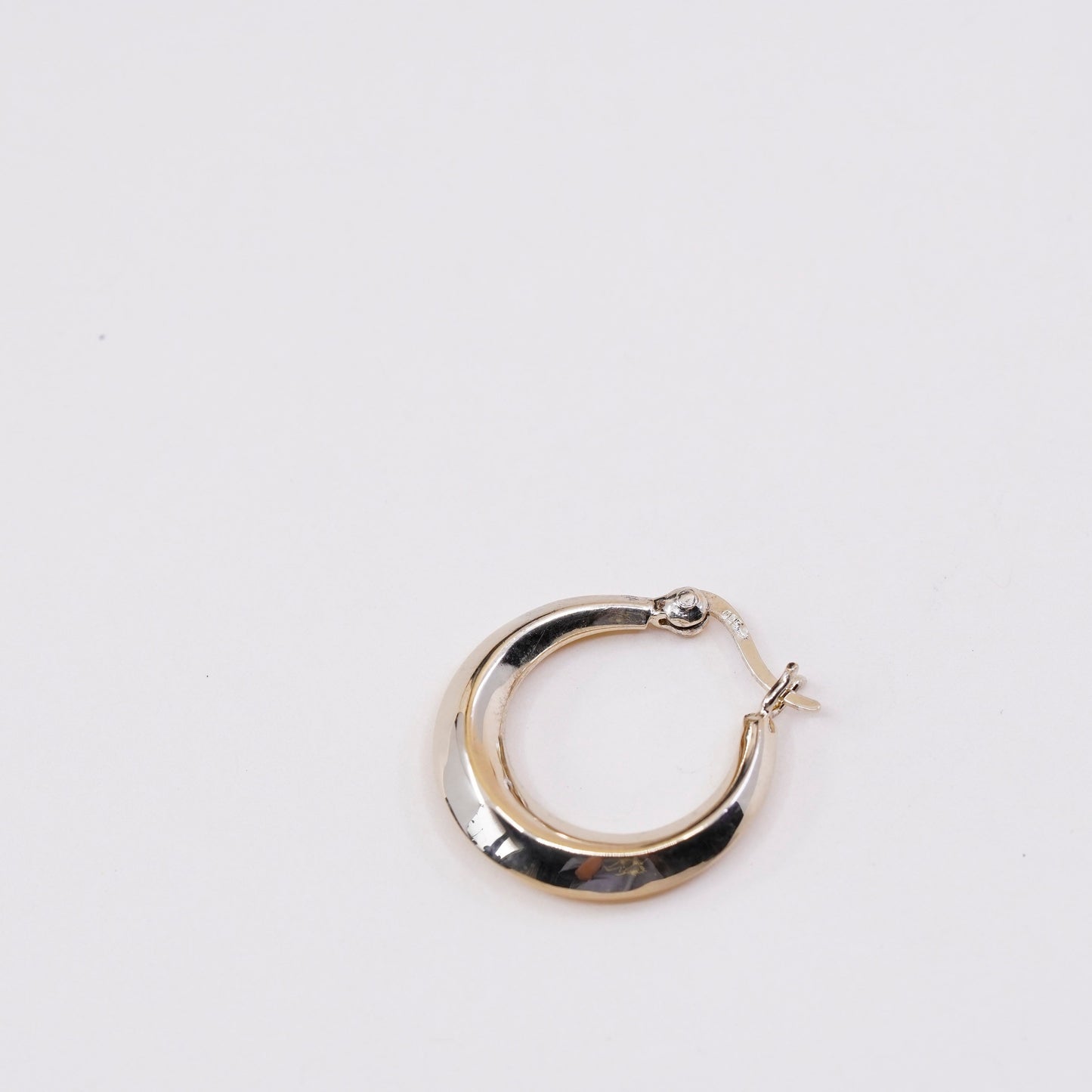 0.75”, vermeil gold over sterling silver loop earrings, fashion minimalist