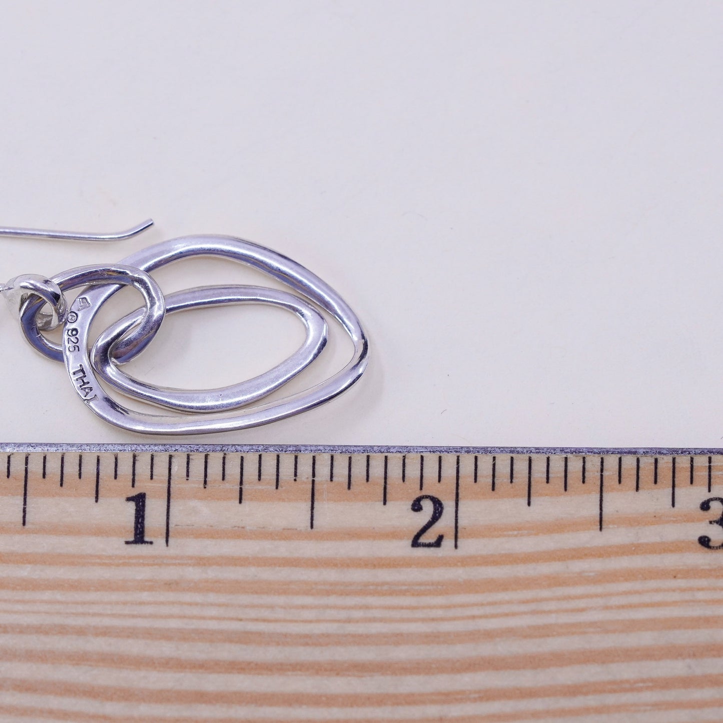 Vintage Silpada handmade Sterling Silver Space Out Circle Hoop Earrings Retired