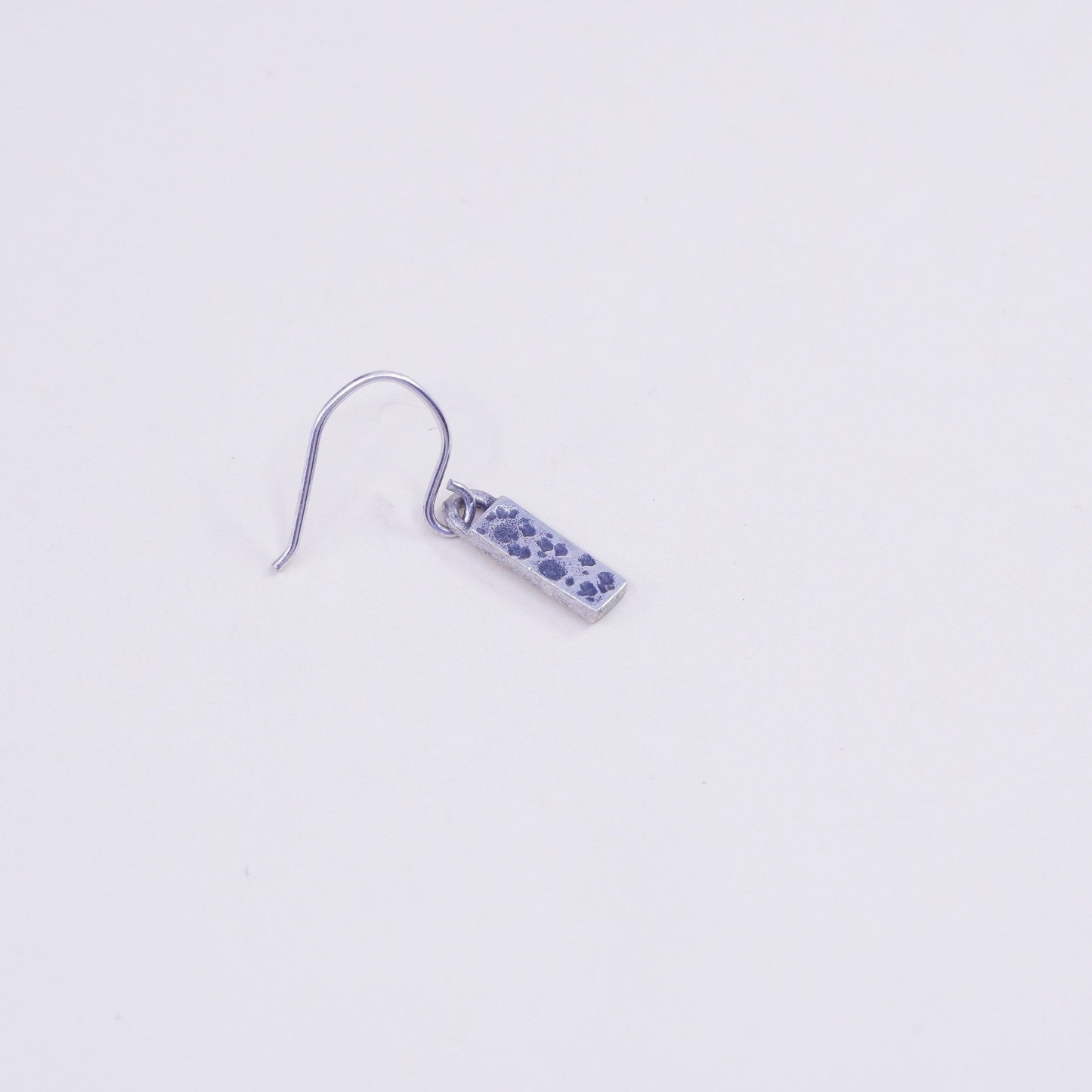 Vintage Hammered Drop Sterling 925 Silver hammered Earrings