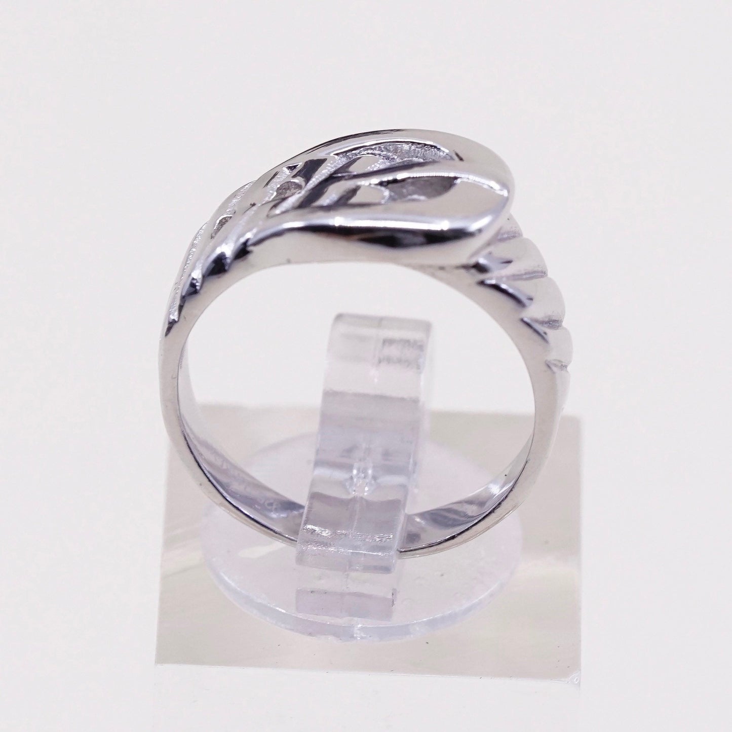 Size 6.25, Vintage sterling silver handmade ring, 925 belt band