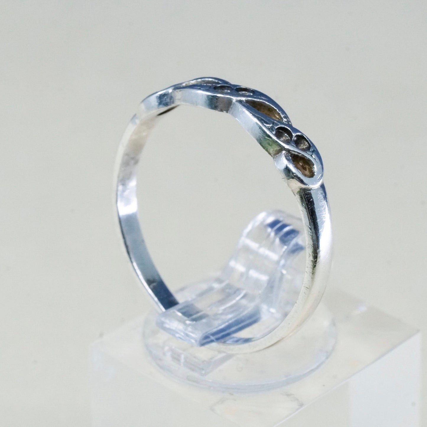 Size 9.75, Vintage Clark & Coombs Sterling silver handmade ring, 925 band
