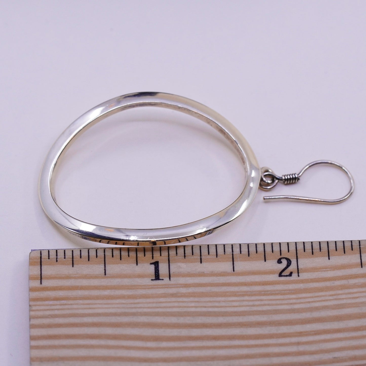 vtg vermeil gold over sterling silver handmade earrings, 925 oval dangle