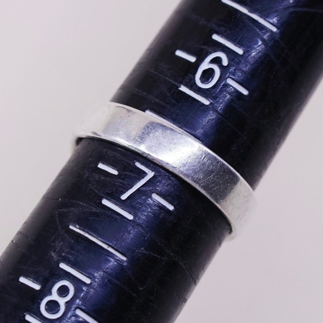 sz 6.75, sterling silver ring, Native American handmade 925 silver w/ turquoise
