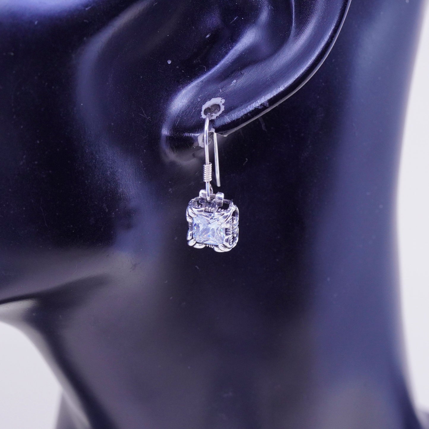 SILPADA RARE W0975 Uptown Cubic Zirconia Sterling 925 Silver Earrings RETIRED