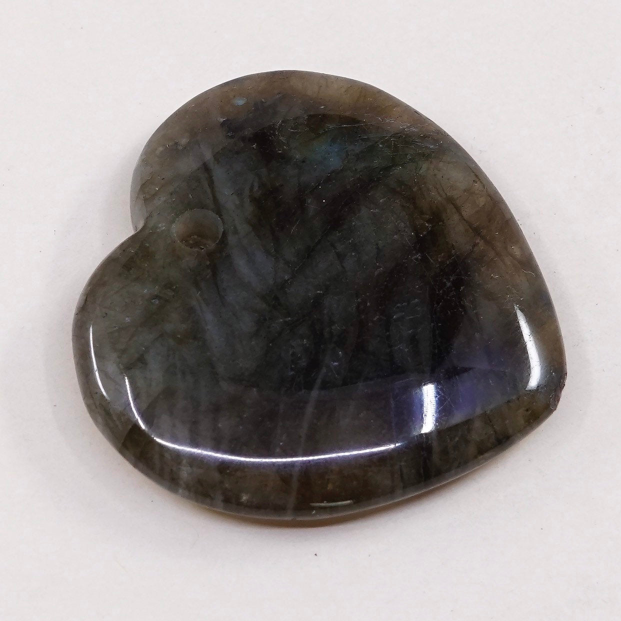Vintage labradorite heart pendant