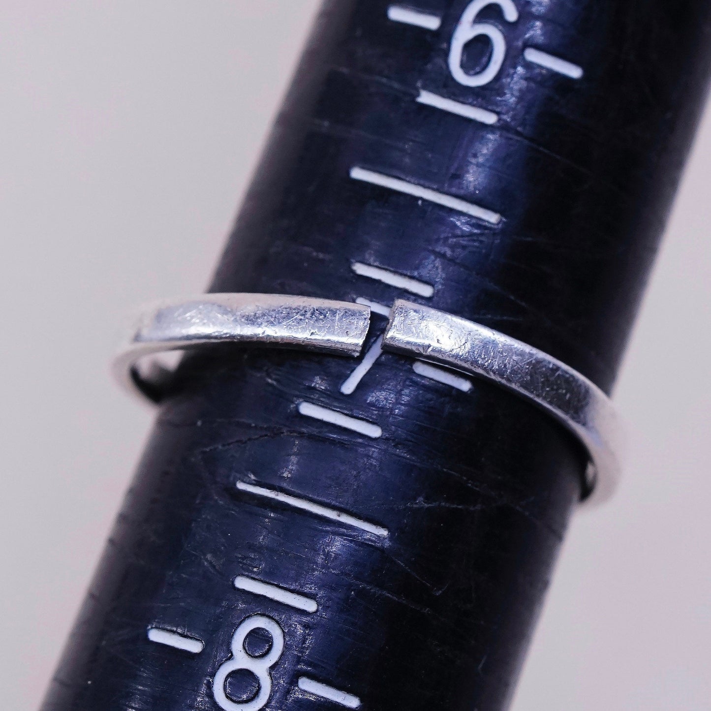 Size 7, vtg sterling silver handmade ring, 925 band with turtle