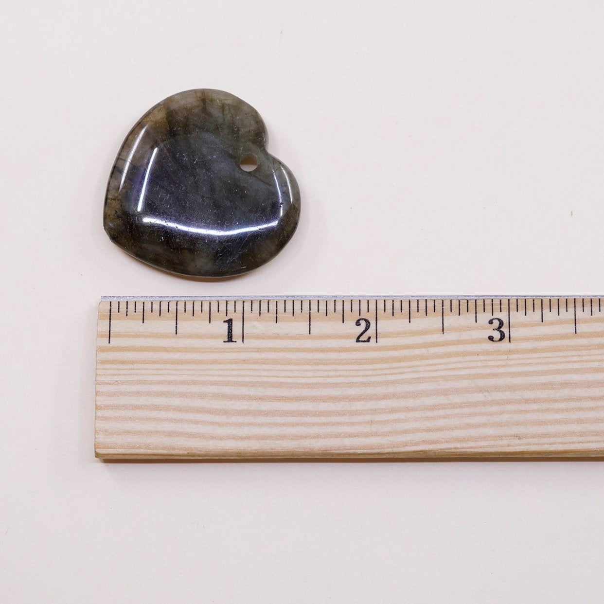 Vintage labradorite heart pendant