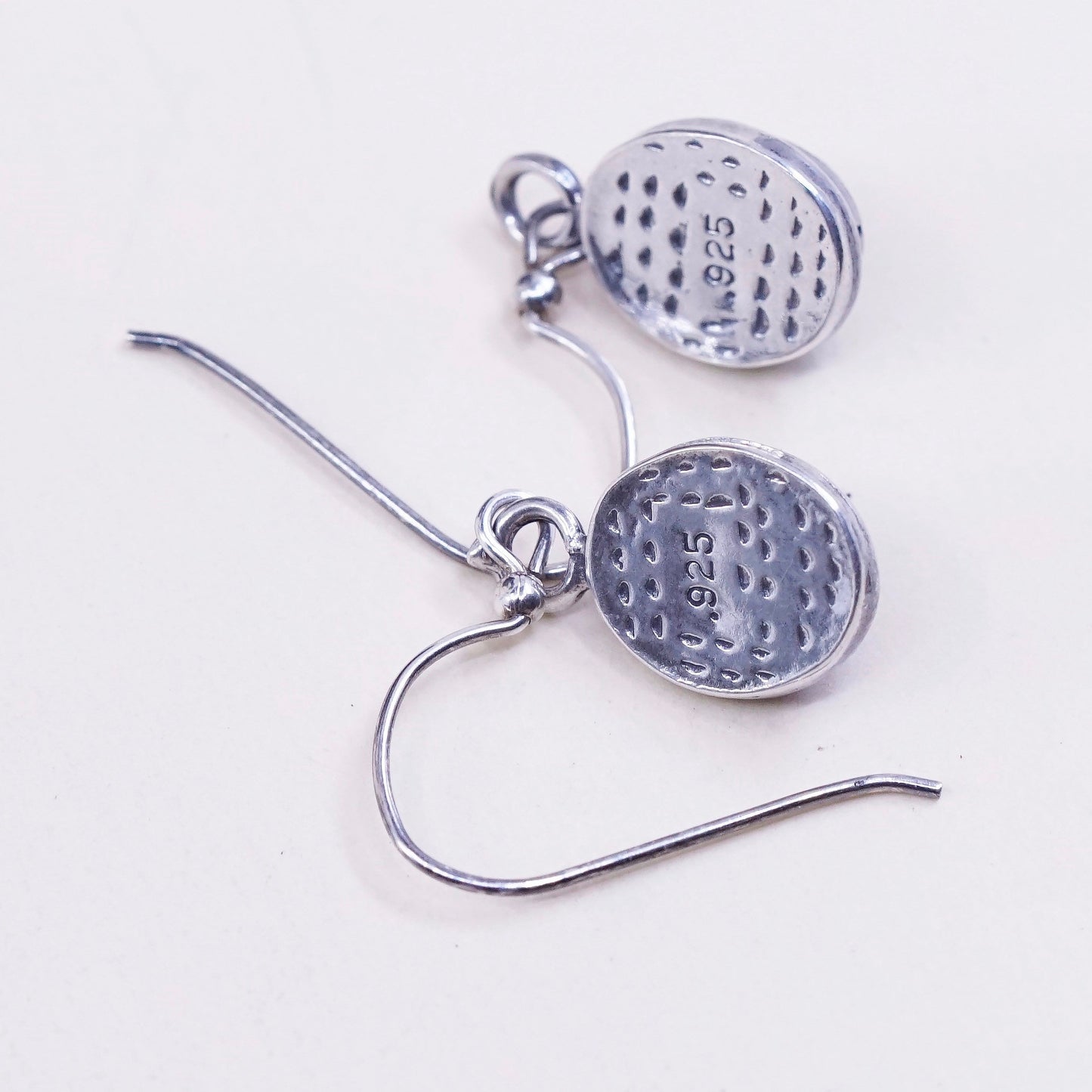 Vintage Southwestern Sterling 925 silver handmade earrings with turquoise zuni