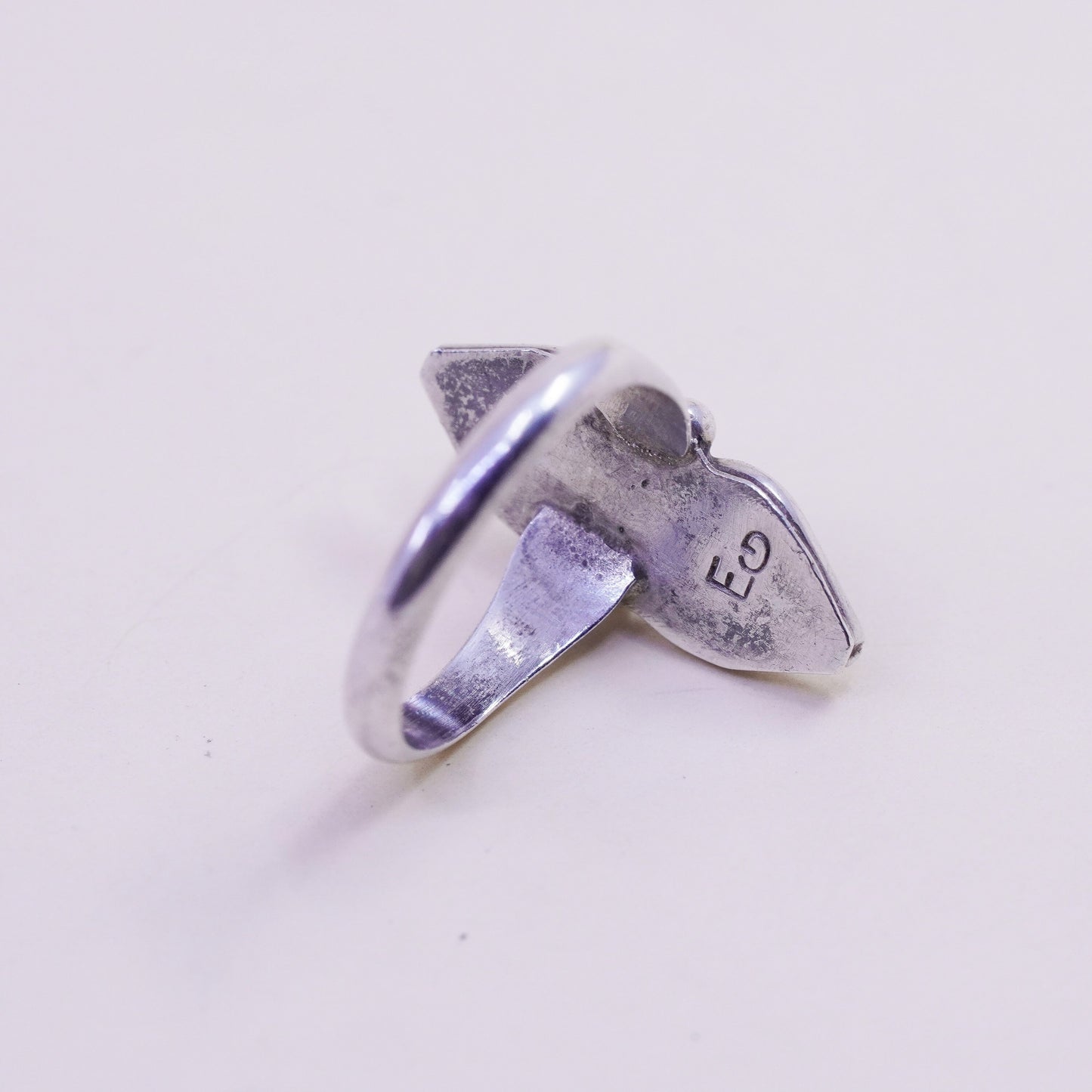 Size 6, Native American Zuni Elliot Gasper sterling 925 silver ring turquoise