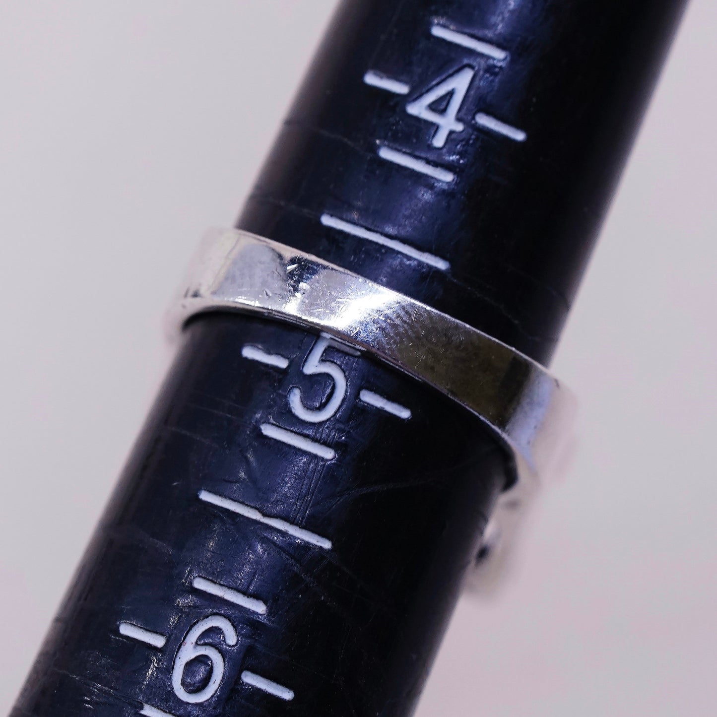 sz 4.75, vtg Sterling silver handmade cocktail ring w/ CZ and marcasite
