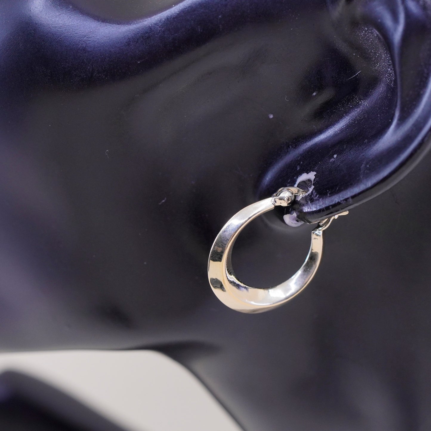 0.75”, vermeil gold over sterling silver loop earrings, fashion minimalist