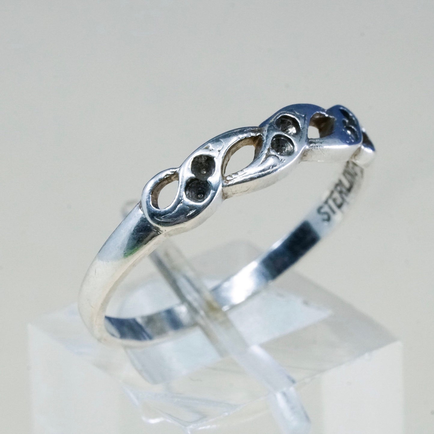 Size 9.75, Vintage Clark & Coombs Sterling silver handmade ring, 925 band