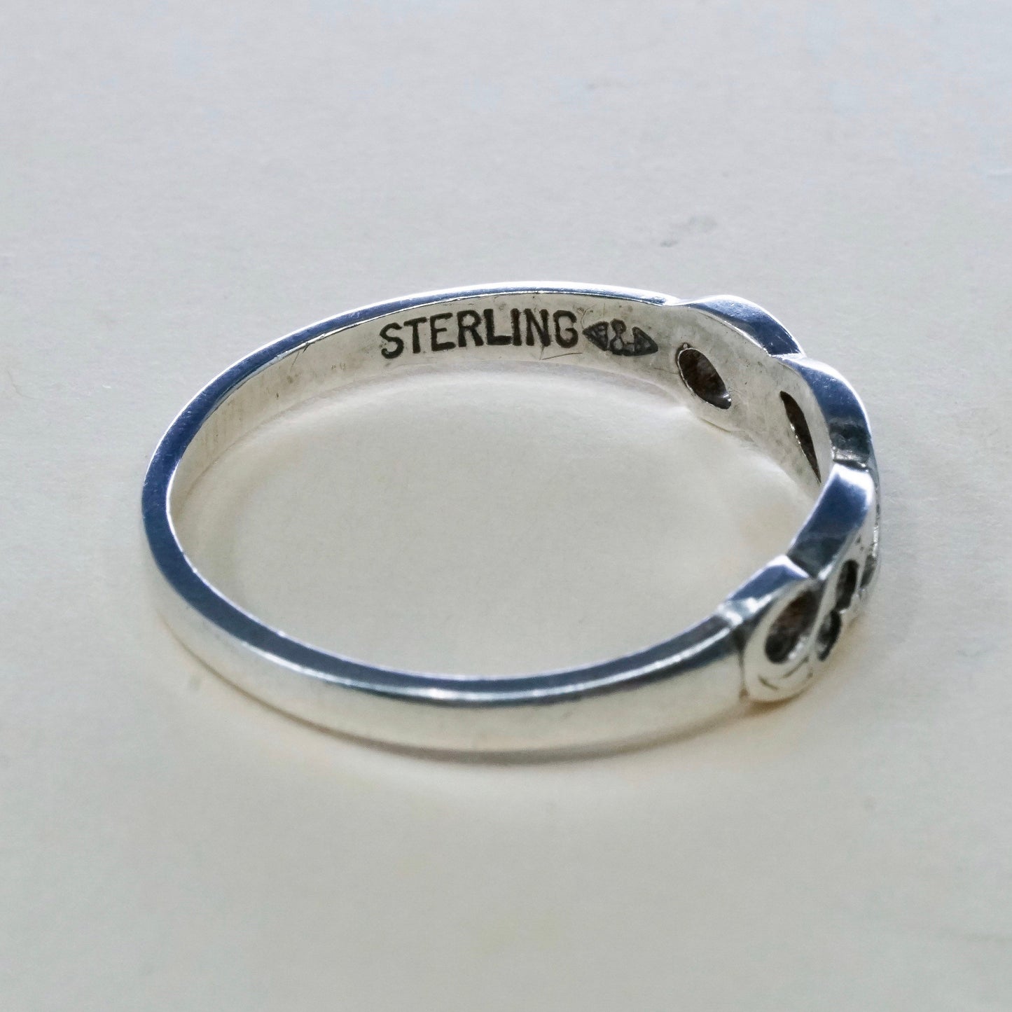 Size 9.75, Vintage Clark & Coombs Sterling silver handmade ring, 925 band
