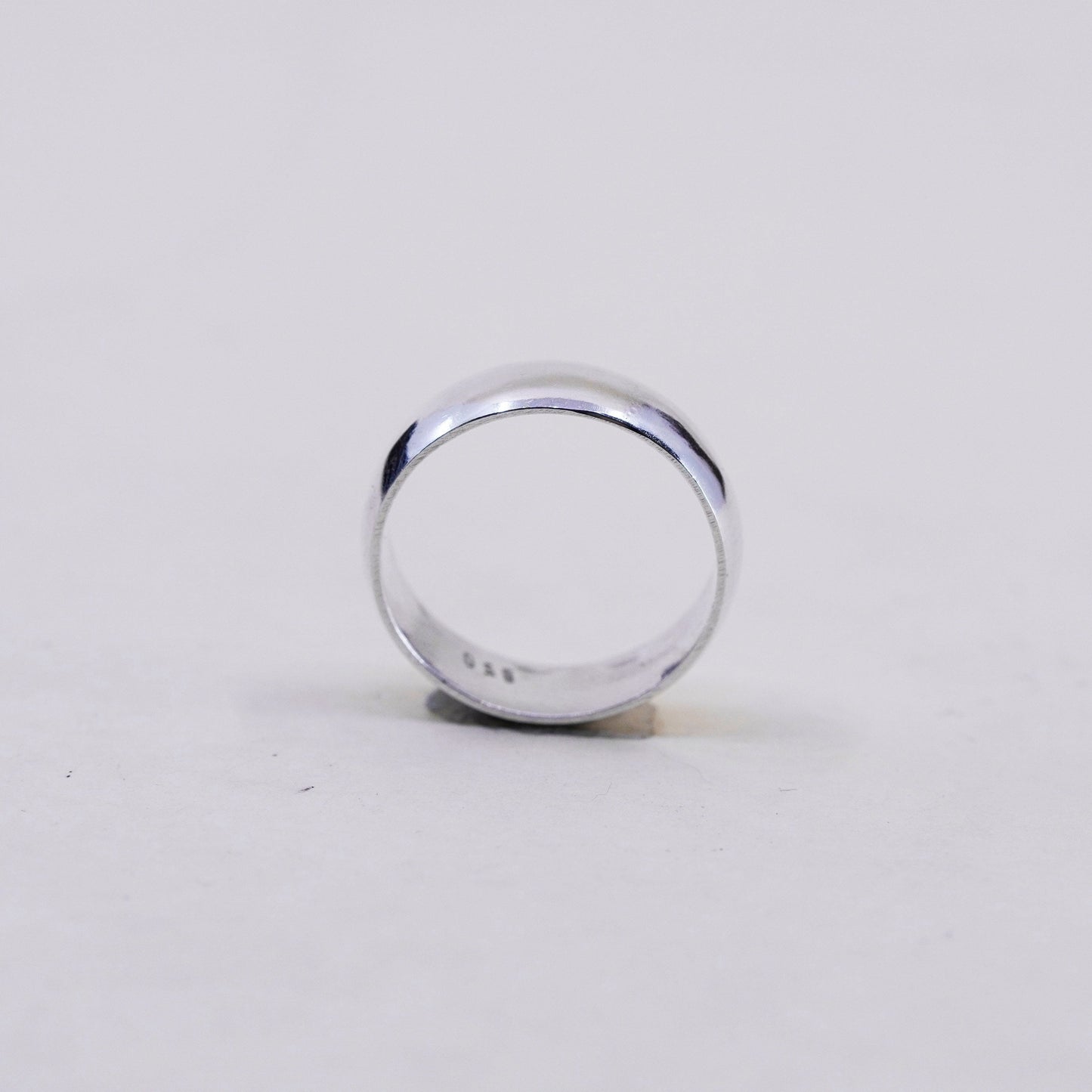 Size 6.75 Vintage sterling silver handmade ring, 950 wedding band