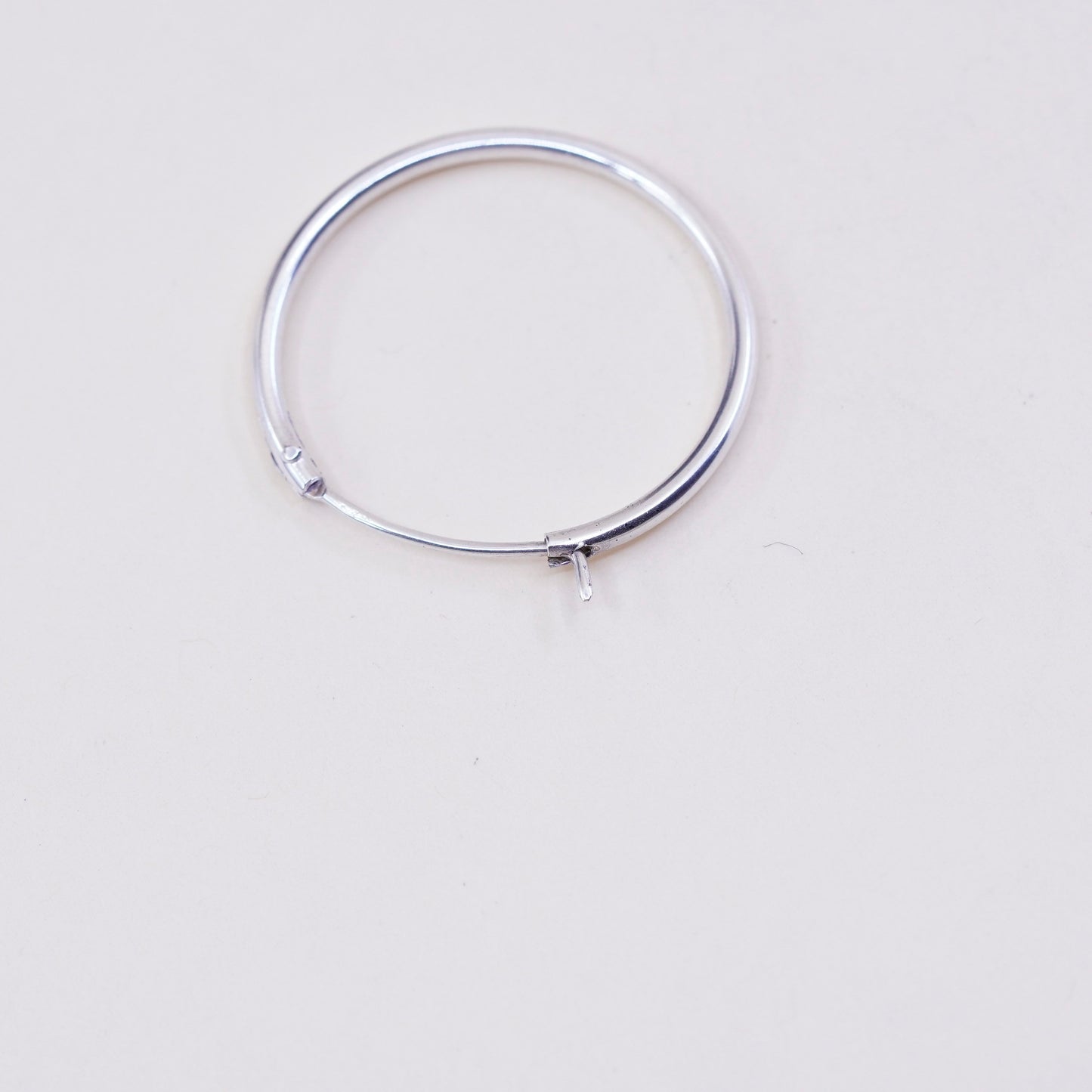 1.25”, Vintage sterling silver loop earrings, minimalist primitive hoops