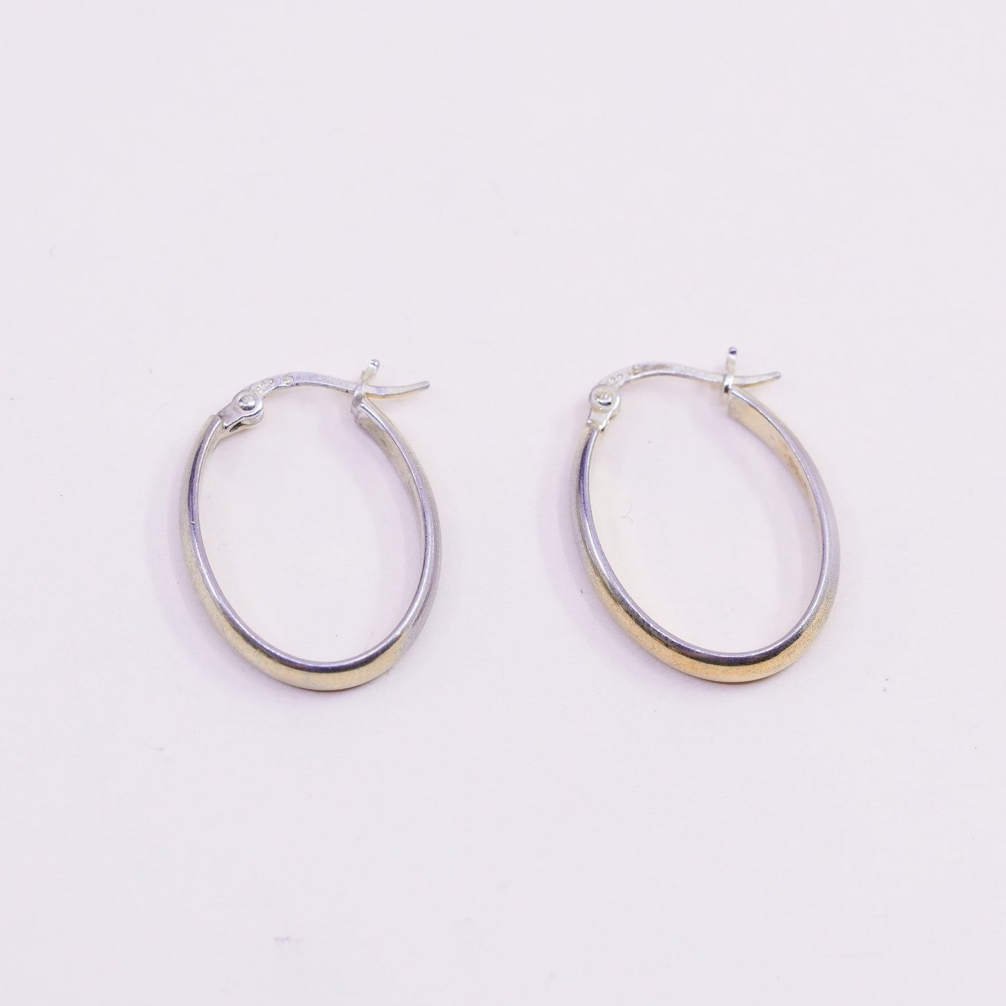 0.75”, vermeil gold over sterling silver loop earrings, minimalist, 925 hoops