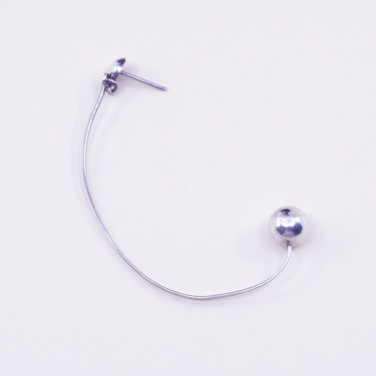 Vintage Sterling silver handmade earrings, 925 beads dangles