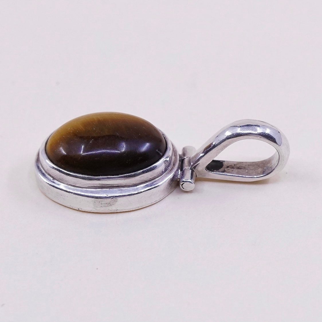 VTG sterling silver with golden tiger eye, 925 handmade pendant