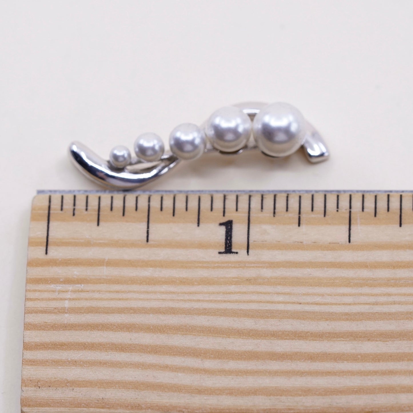 Vintage handmade sterling silver pendant, 925 pendant with pearl