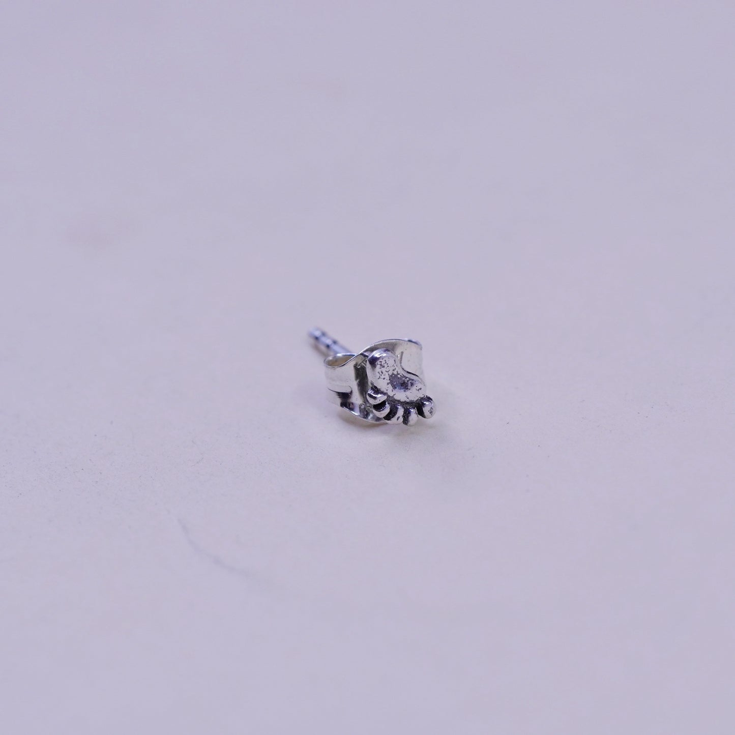 vintage handmade Sterling silver studs, 925 butterfly earrings