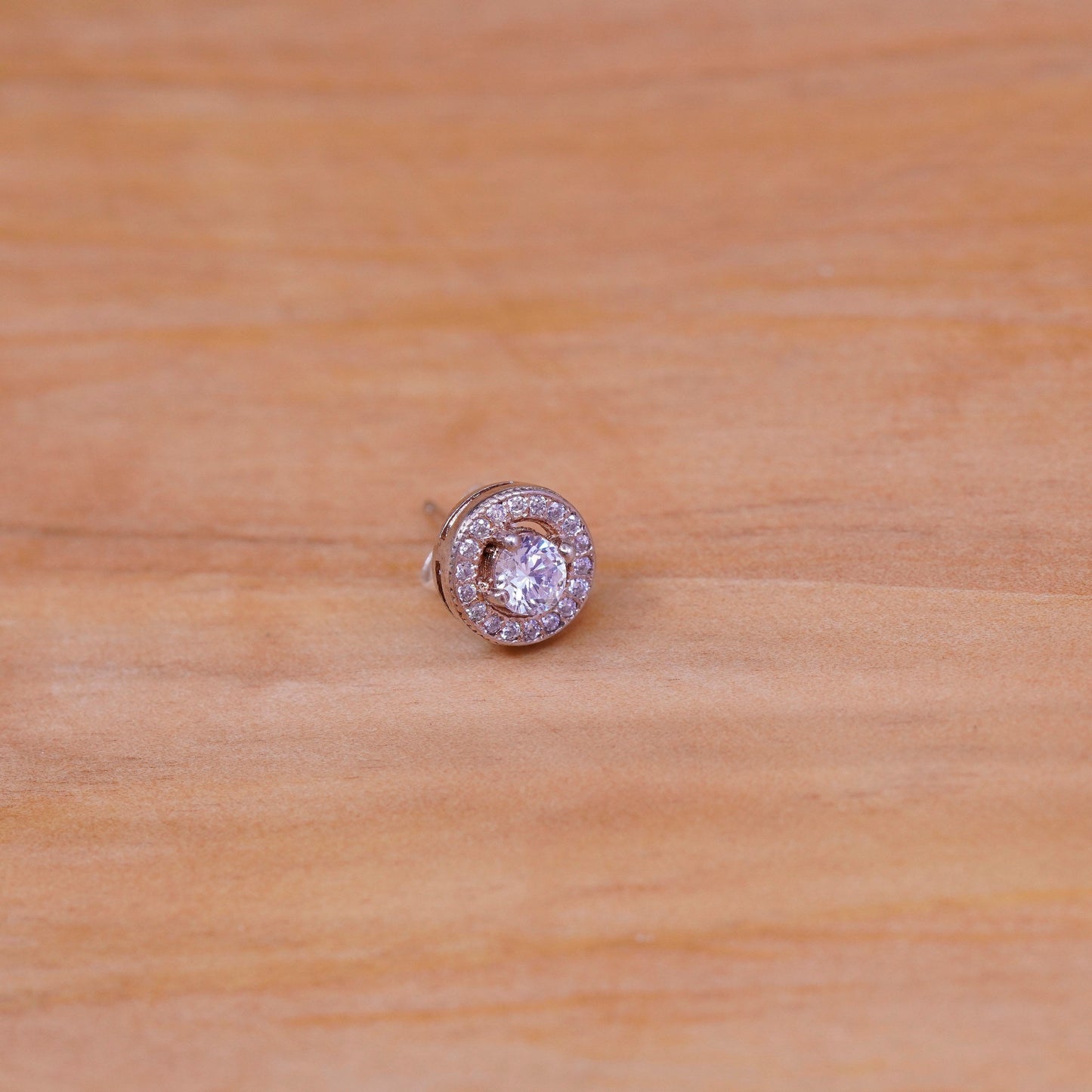 rose gold over Sterling 925 silver cluster round Cz studs, Swarovski earrings