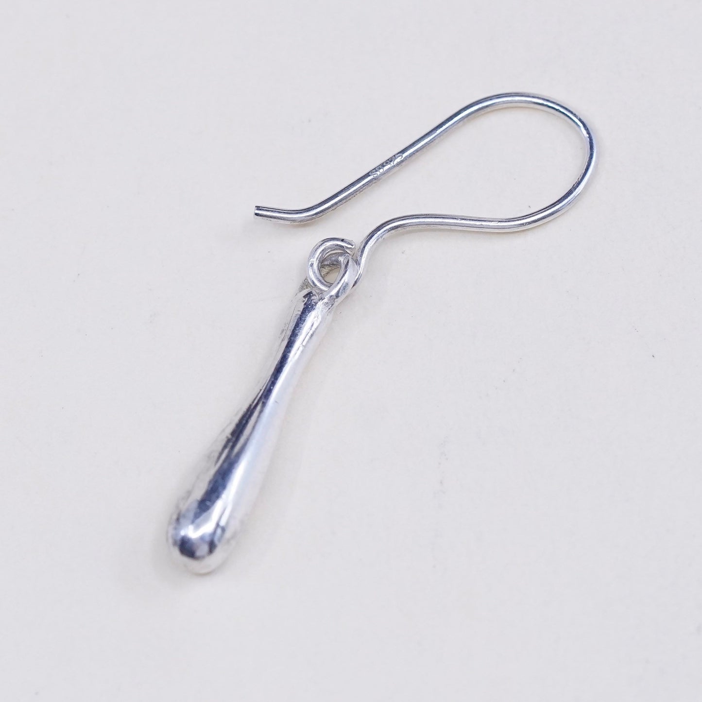 Vintage Sterling silver handmade earrings, 925 teardrop dangles