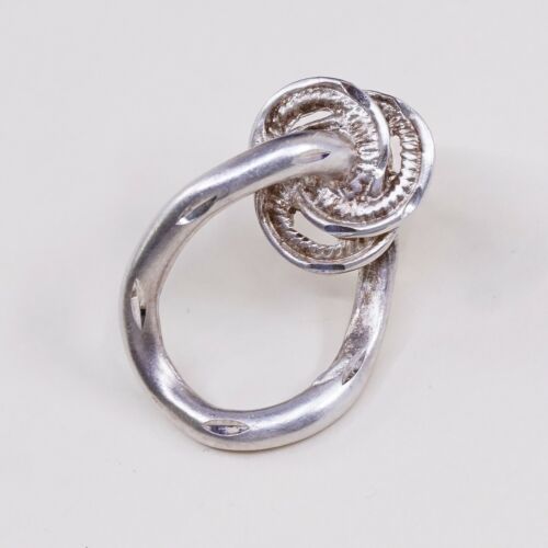 Vtg Silpada Handmade 925 Sterling Silver Circle Round Infinity Studs Earrings