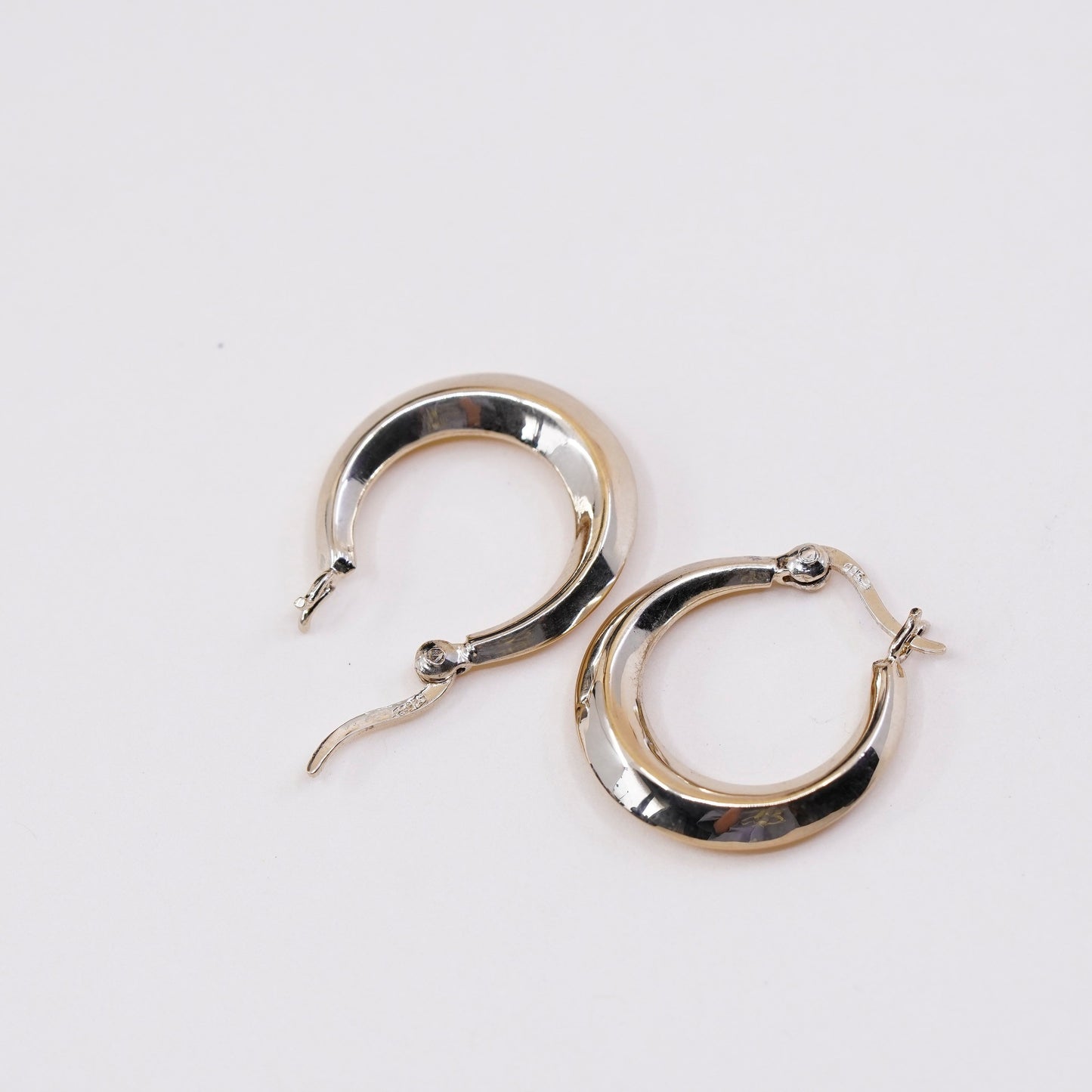 0.75”, vermeil gold over sterling silver loop earrings, fashion minimalist