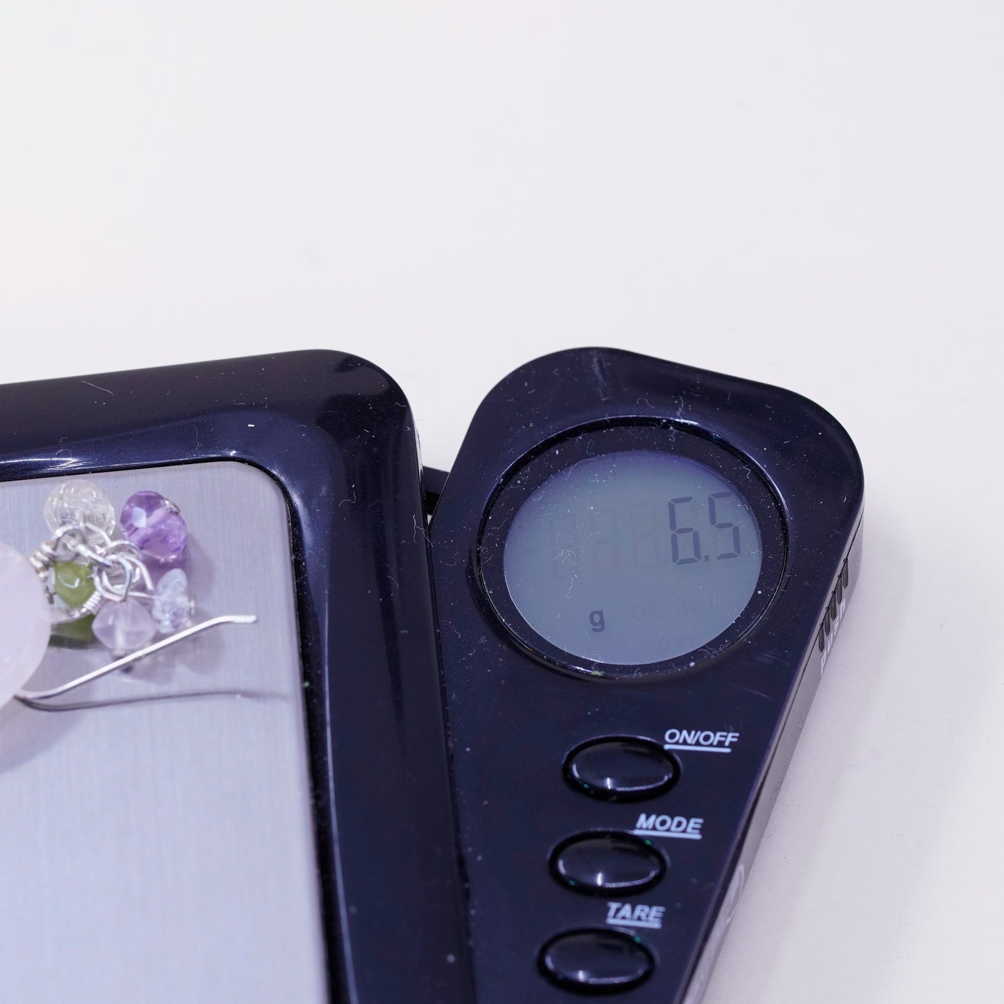 Sterling 925 silver earrings with cluster amethyst Crystal and rose pink quartz
