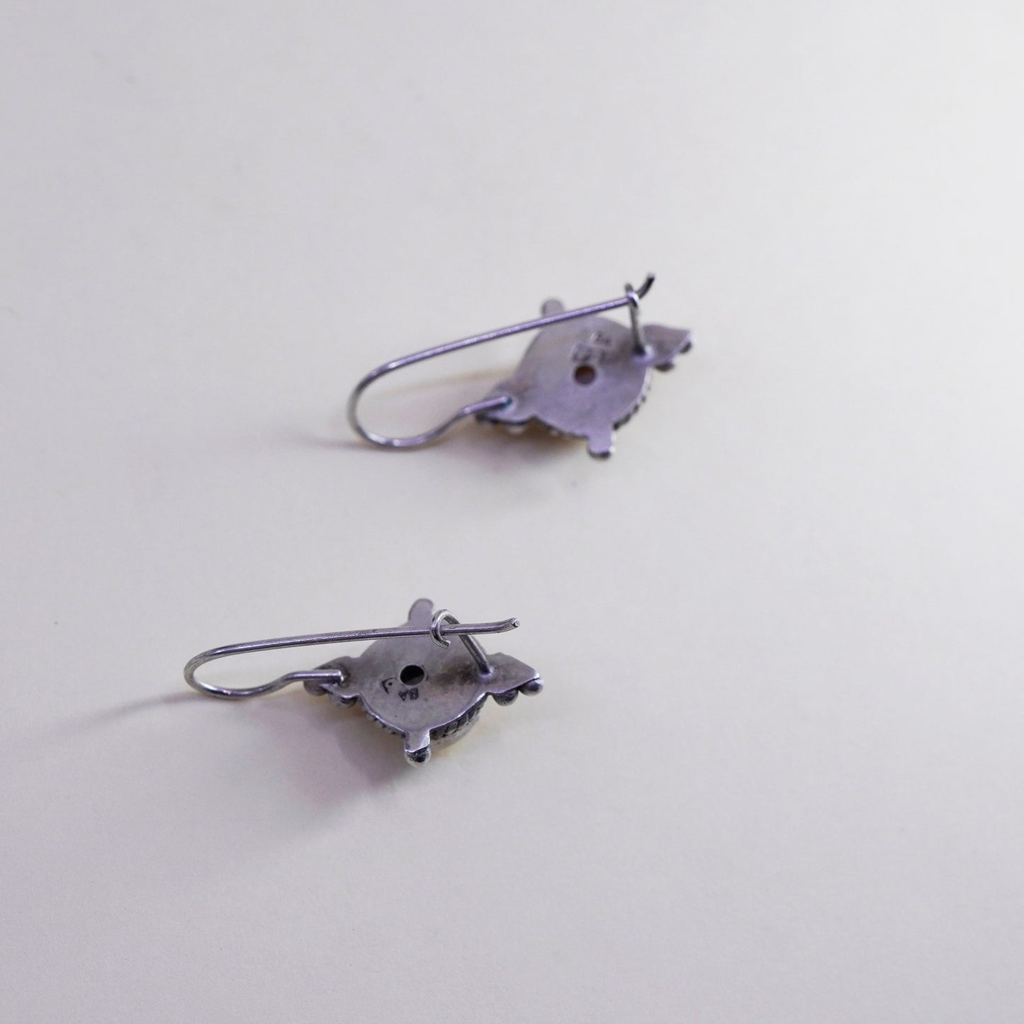 Vintage BA Suarti Sterling 925 silver handmade earrings with pearl and beads