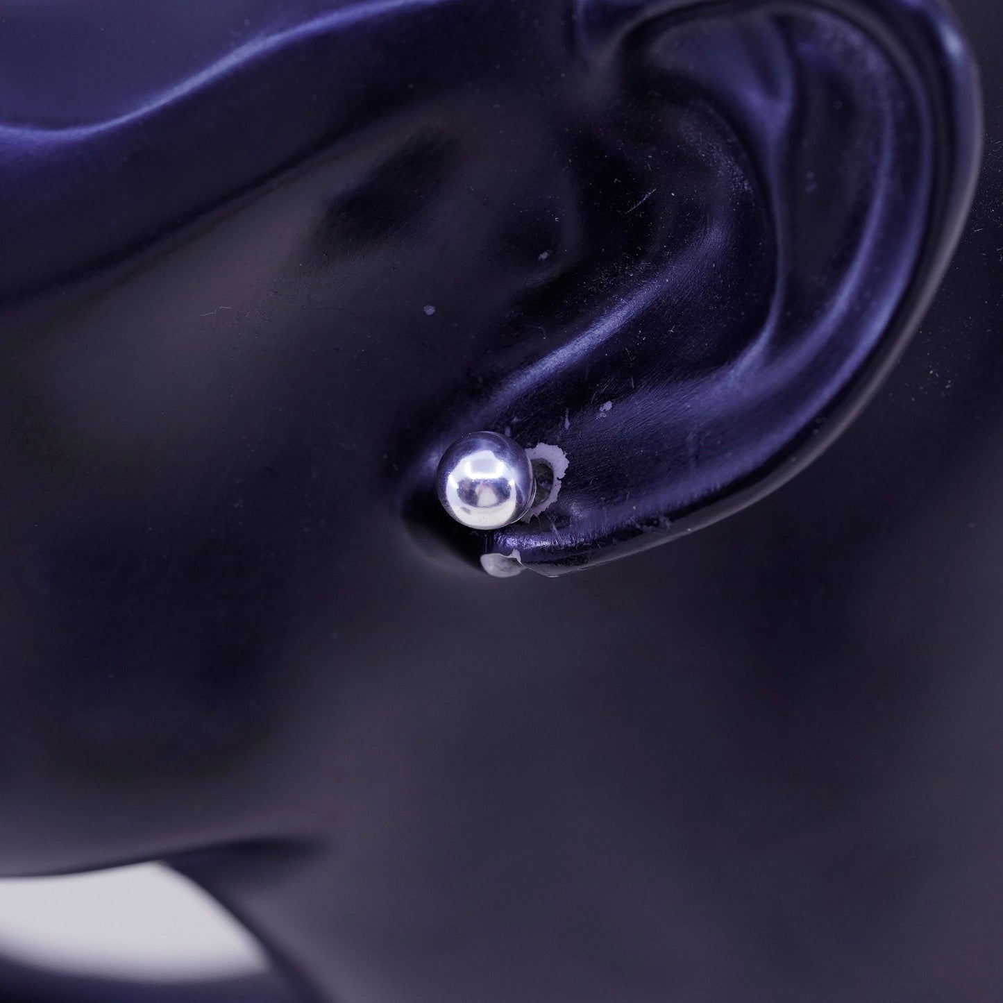 5mm, Vintage sterling silver sphere studs, handmade 925 earrings