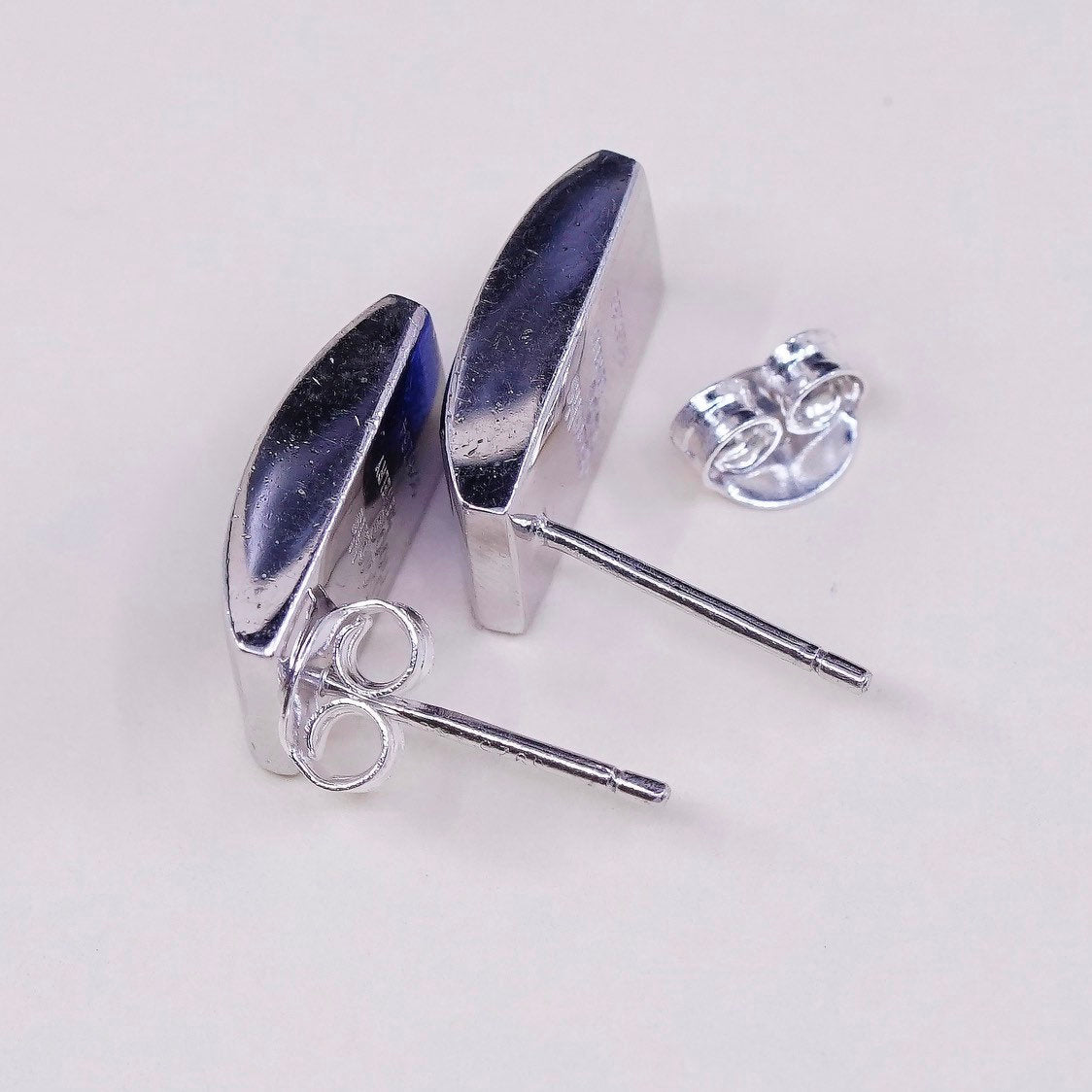 sarah's hope jewelry, sterling 925 silver earrings w/ Foiled glass