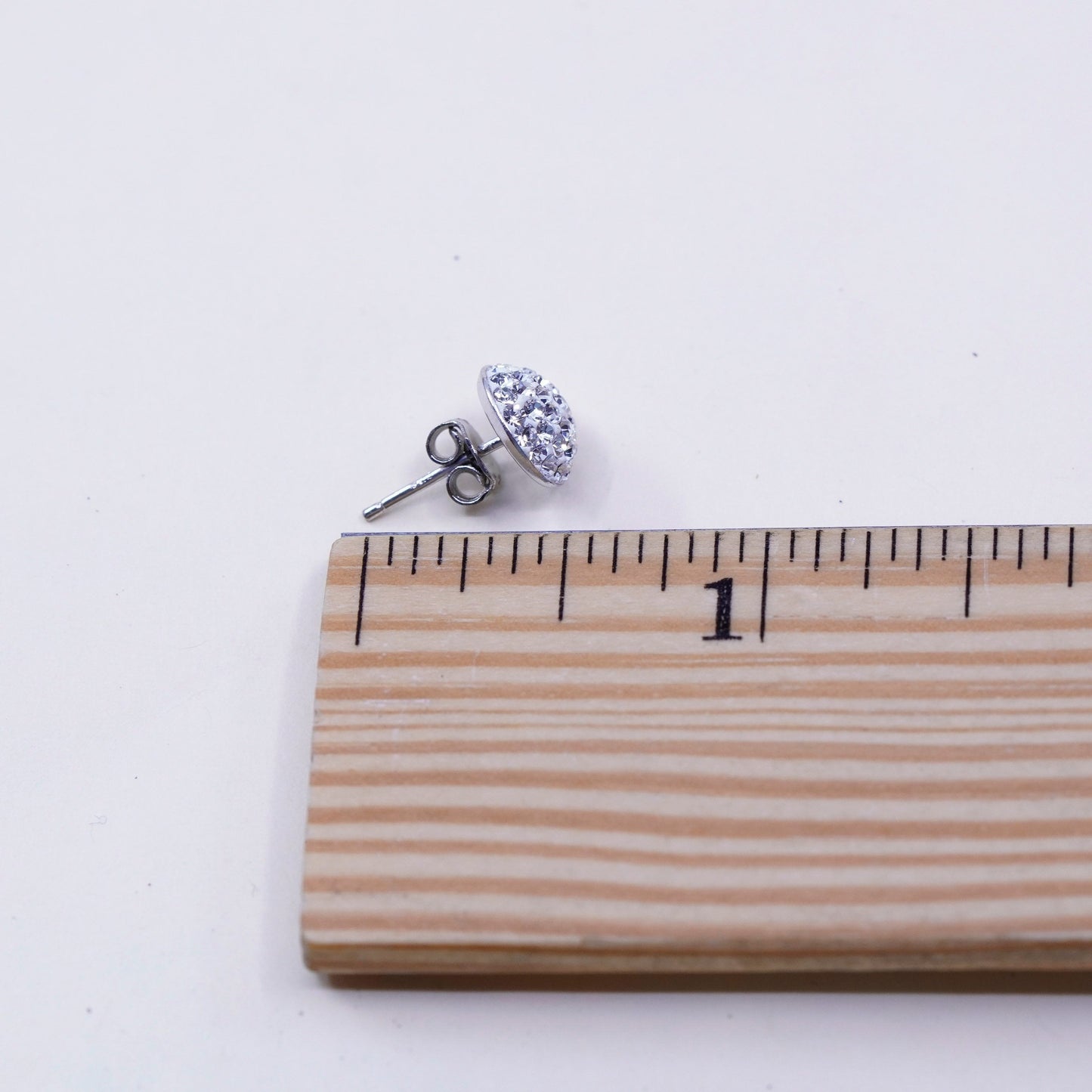 10mm, Vintage sterling silver cluster cz studs, fashion minimalist earrings