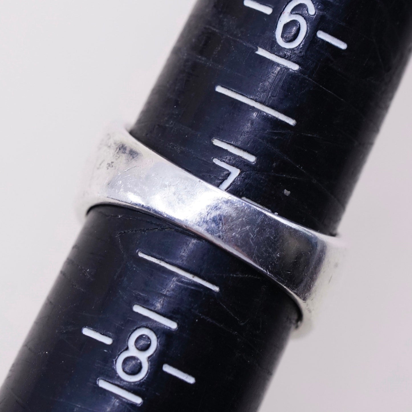 sz 7, vtg sterling silver handmade entwined ring, 925 band minimalist modernist