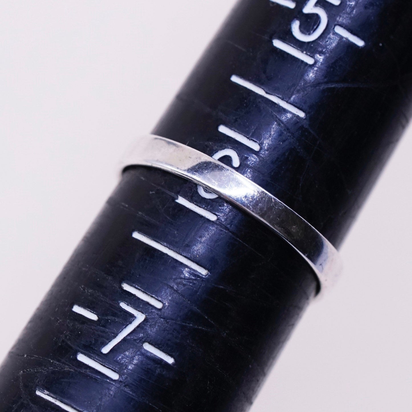Size 6, Vintage LR Sterling 925 silver handmade ring with marcasite