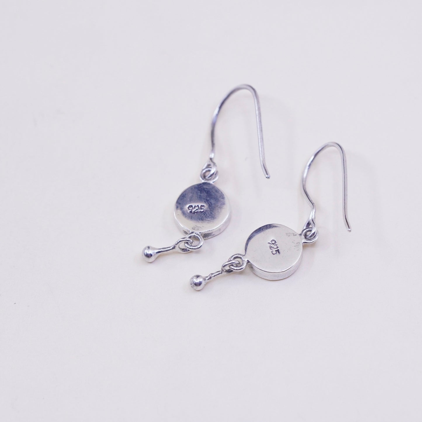 Vintage Sterling 925 silver handmade swirl earrings