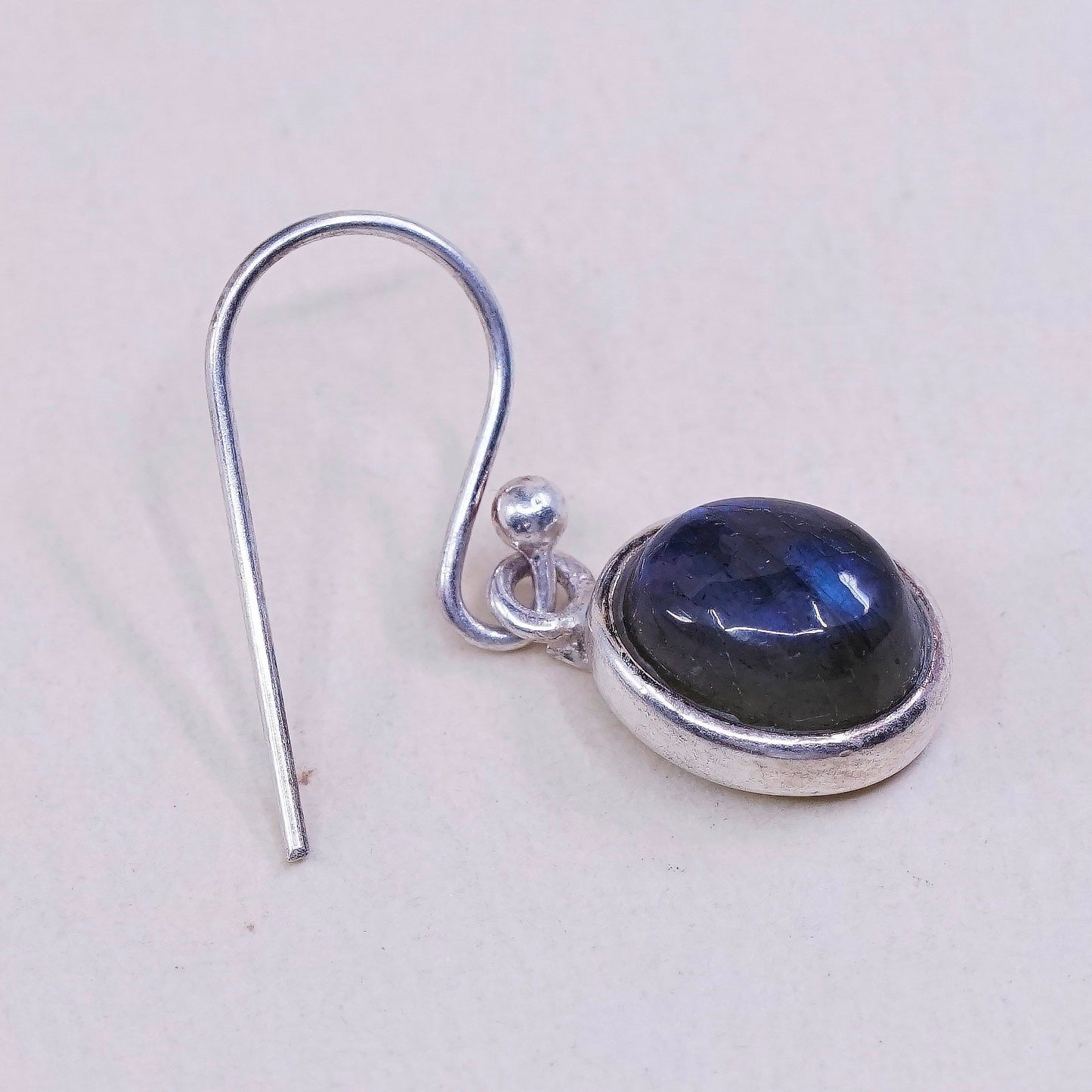 Vintage Sterling 925 silver handmade earrings with labradorite drops