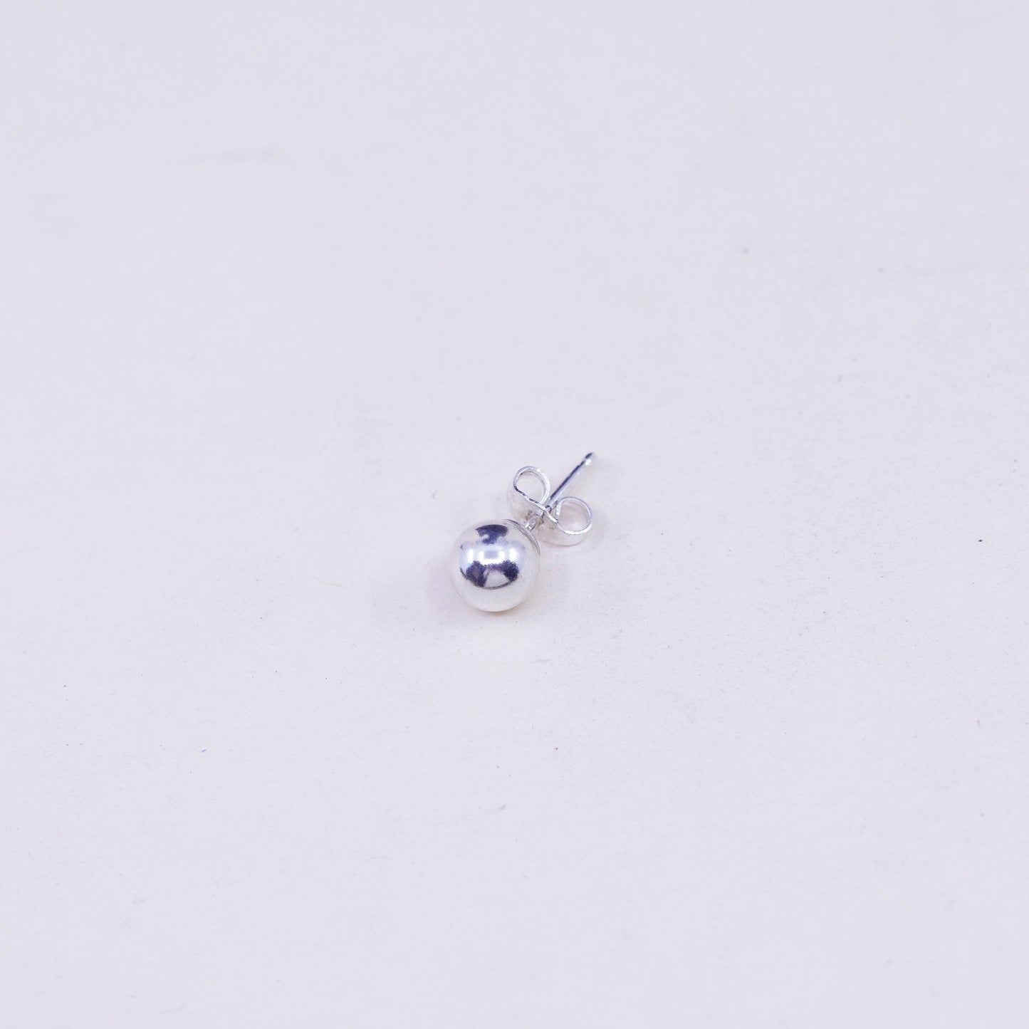 5mm, Vintage sterling silver sphere studs, handmade 925 earrings
