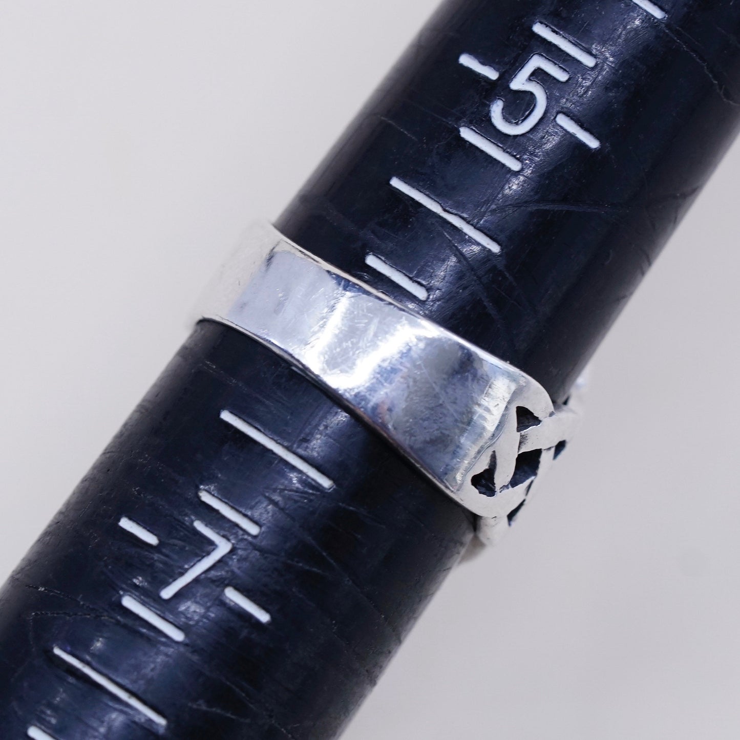 Size 6, vtg BOMA Sterling 925 silver handmade irish woven braided ring, band