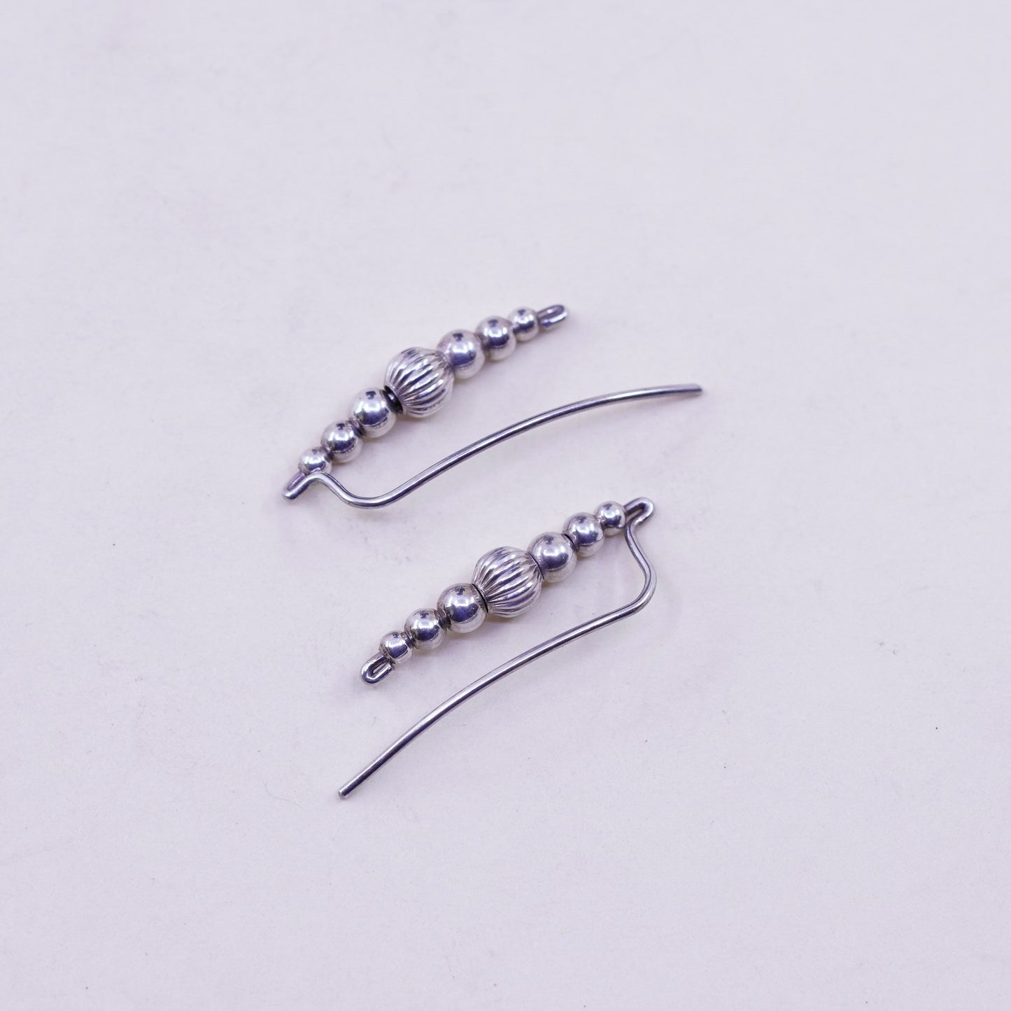 Vintage Sterling 925 silver handmade earrings and beads