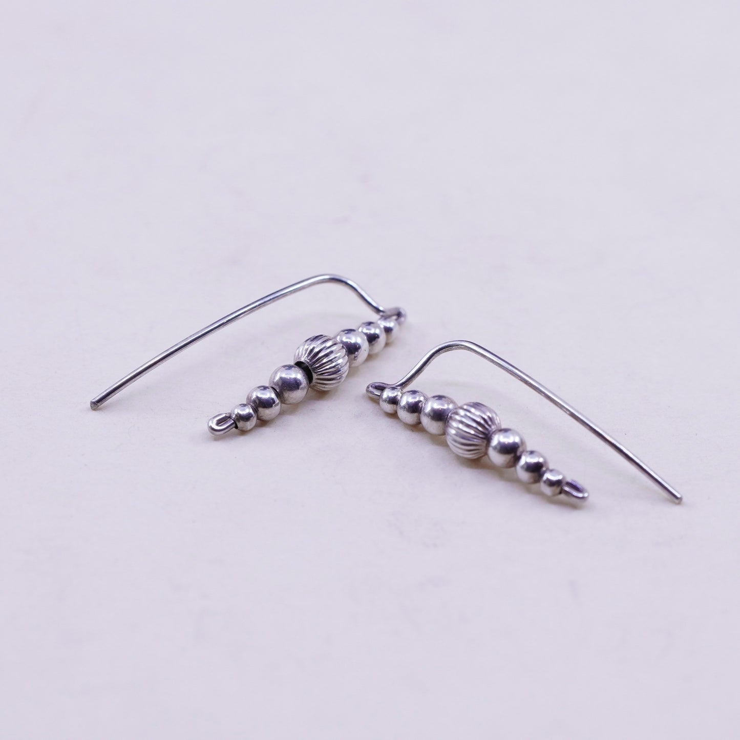 Vintage Sterling 925 silver handmade earrings and beads