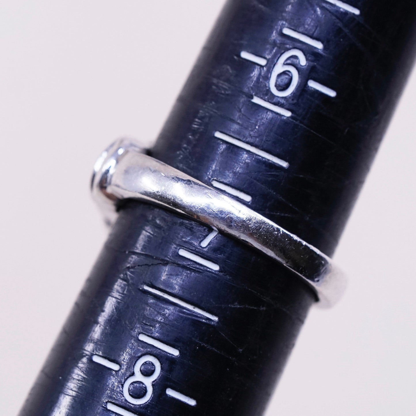 sz 7, vtg jewelry, sterling 925 silver cluster crystal engagement ring