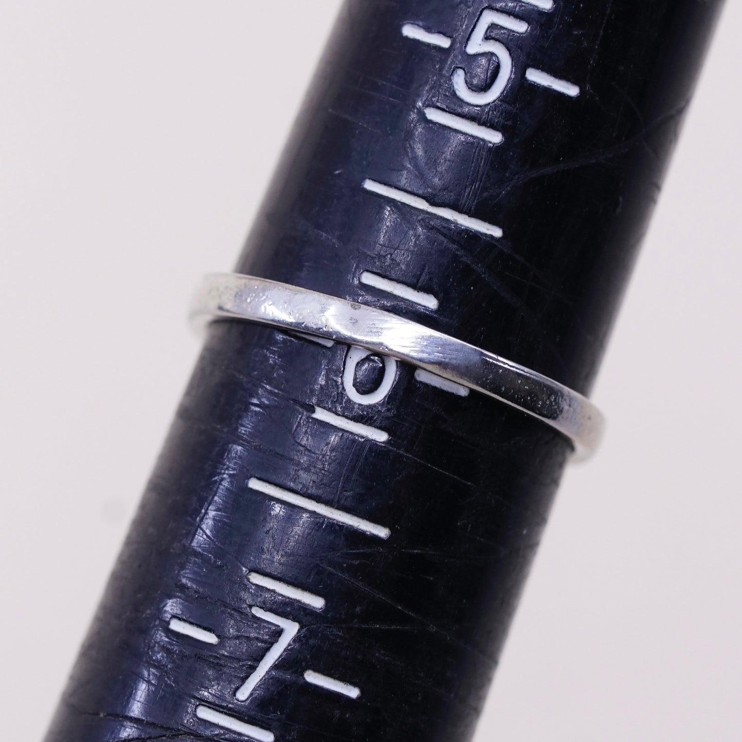 Size 6, vintage Sterling 925 silver handmade ring with lily flower