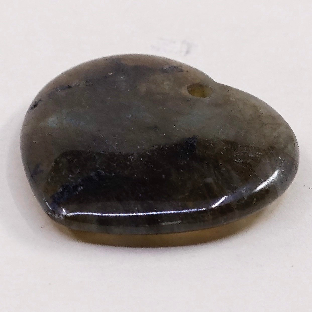 Vintage labradorite heart pendant