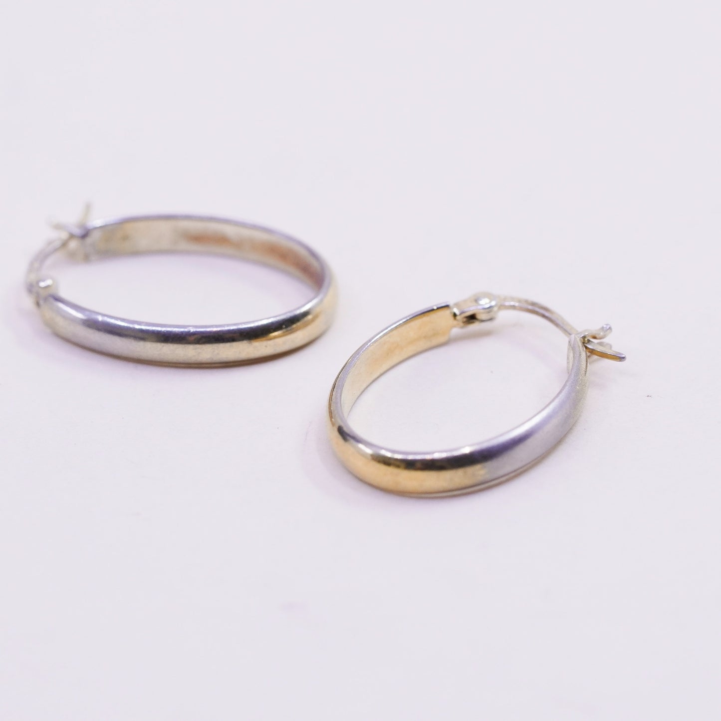 0.75”, vermeil gold over sterling silver loop earrings, minimalist, 925 hoops