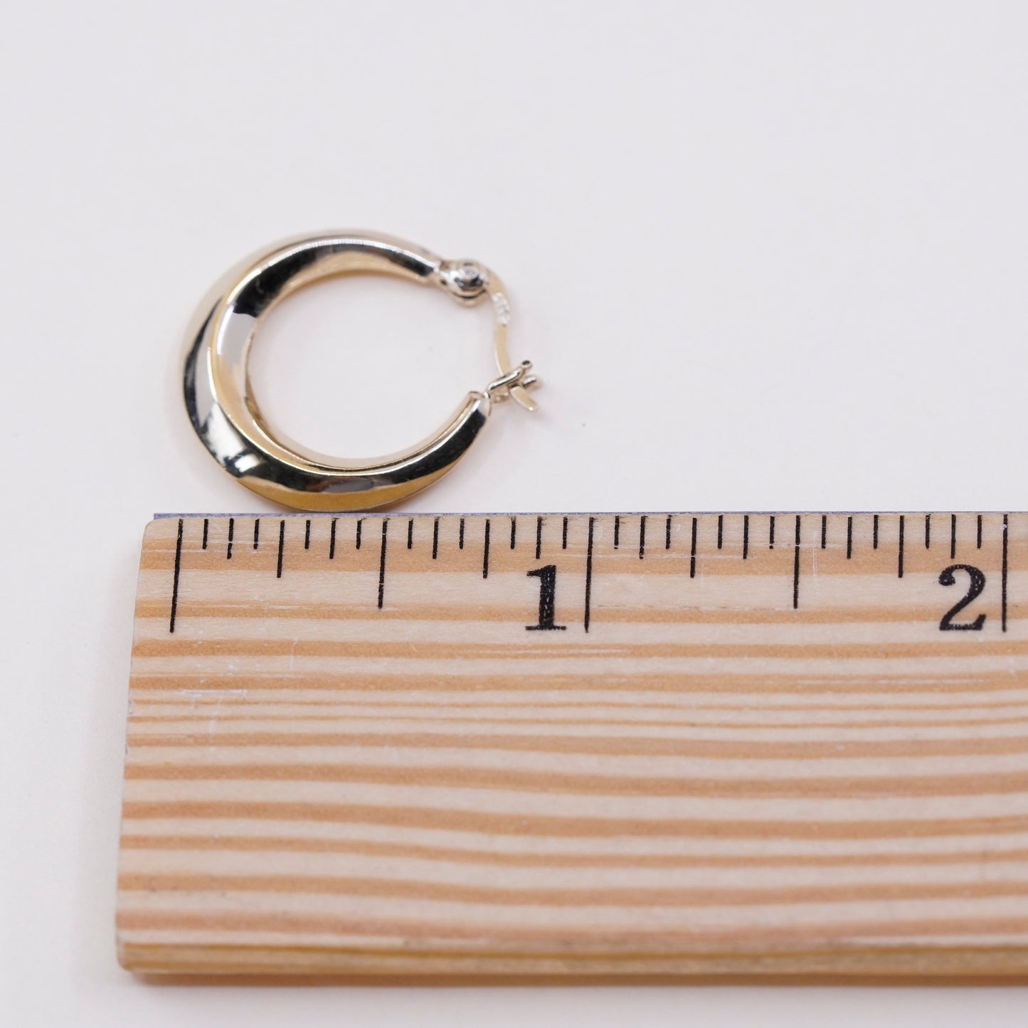 0.75”, vermeil gold over sterling silver loop earrings, fashion minimalist