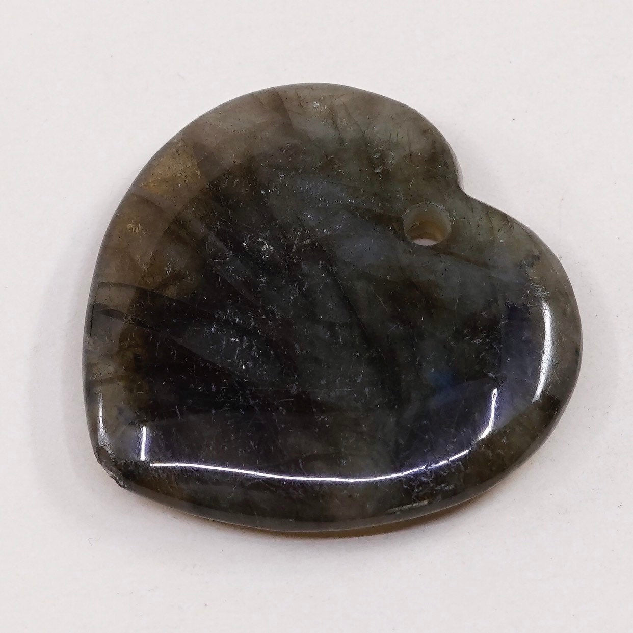 Vintage labradorite heart pendant