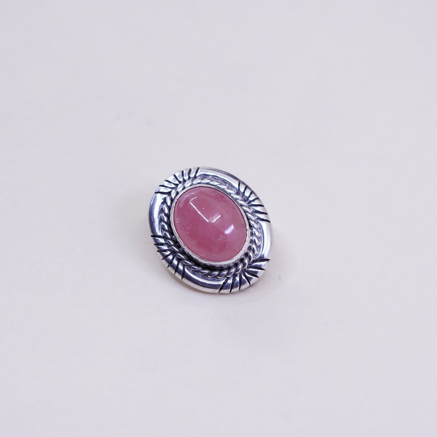 Native American Vintage handmade 925 Sterling earrings, 925 clip on w/ quartz