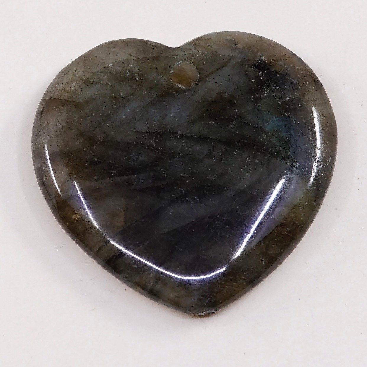 Vintage labradorite heart pendant