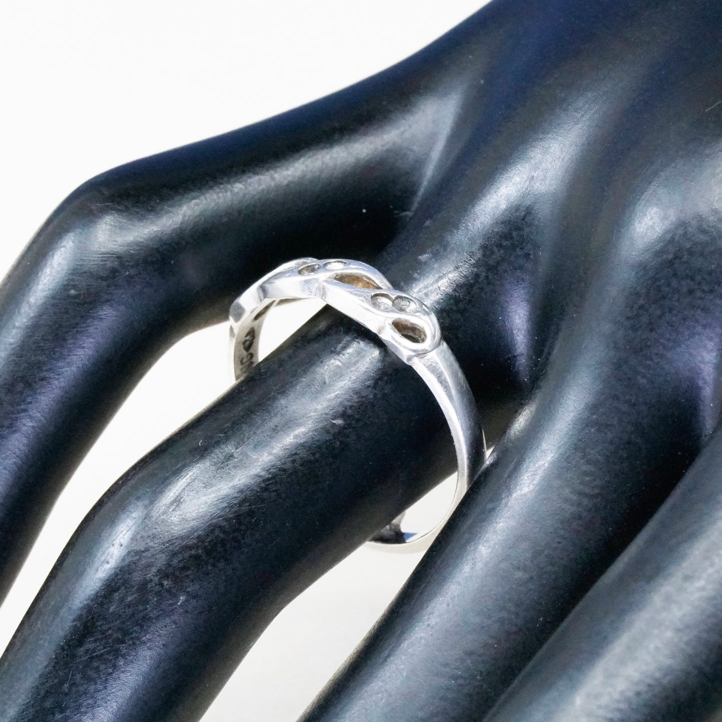 Size 9.75, Vintage Clark & Coombs Sterling silver handmade ring, 925 band